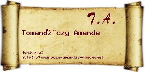 Tomanóczy Amanda névjegykártya